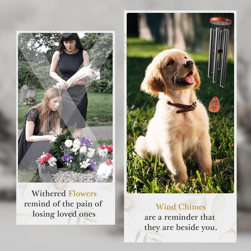 SteadStyle Pet Memorial Gifts for Dogs, Dog Memorial, Pet Memorial Wind Chime, Loss of a Dog Sympathy Gift, in Memory of Dogs Cats Gifts,Remembrance Bereavement Gift 36 in - Image 5